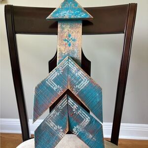 Rustic Blue Arrow Wall Decor